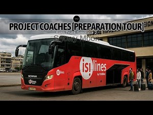 Project Coaches [Preparation Tour]. Snowy Moon & Realistic Mods of Ets 2-Scania Touring HD [Higer].