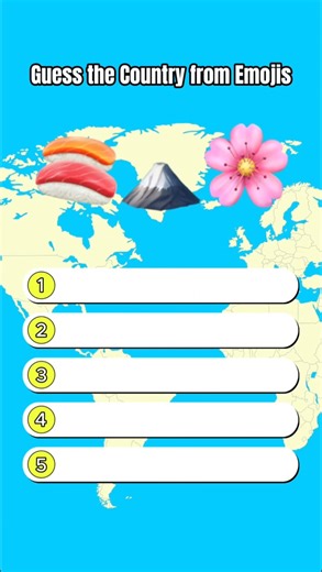 Guess the Country from Emojis! #guessthecountry #geographyquiz #countryquiz