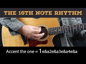 Improve strumming with this easy 16th note guitar rhythm for beginners