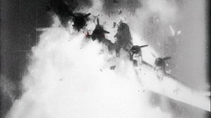 B-17 Bomber Gets Hit by a Missile