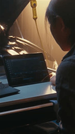 clip-4020826251-female-auto-expert-synchronizing-diagnostic-software-across