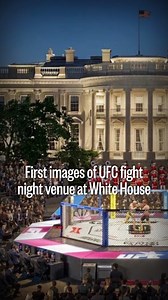 Construction crews are building the makeshift arena for a UFC fight night at the White House as part of celebrations for America’s 250th anniversary. NBC News’ Gabe Gutierrez reports.