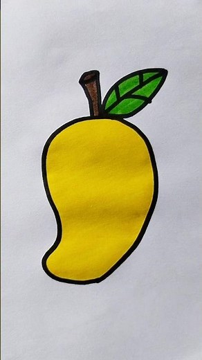 Mango 🥭 Easy Drawing For Kids #mango #fruit #trending #drawing #viral #kidstvforfun #funny #shorts