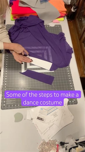 Some of the steps making dance costumes #dance #sewing #custom #competitiondance #costume #compdance