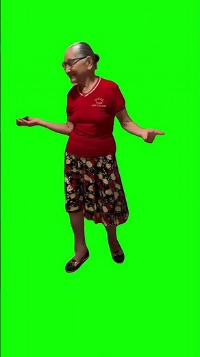 AI Grandma Dancing to Treme o Bumbum meme - Green Screen