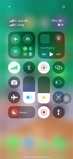 iOS 18.5 control center clean | iphone 11