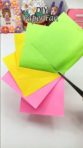 DIY Paper Fan 🪭✨| Easy Craft Idea #diy #shorts #trending #viral