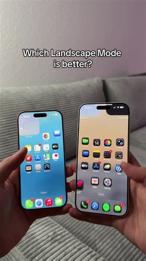 Turn your iPhone sideways and suddenly… the Max does more 👀📱 Same apps. Same iOS. Different layout. On the Max you get extra side menus, split views, and a more “mini-iPad” feel. Which one would you choose? #apple #ios #iphone