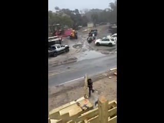 Our contractors and crews are making it happen! Here are our incredible local Ocracoke crews pushing through the rain on both the Jolly and the Silver Lake to have them open this spring. We love you guys! | Jolly Roger Pub & Marina