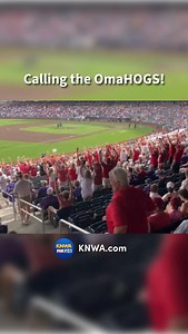 #razorbacks fans calling them hogs in #Omaha at @razorbackbsb’s first game of tge 2025 College World Series. Can we get a “WPS” in the comments? Find the latest updates @pigtrailnation. #arkansas #uark #baseball | KNWA & FOX24 - Northwest Arkansas & River Valley News