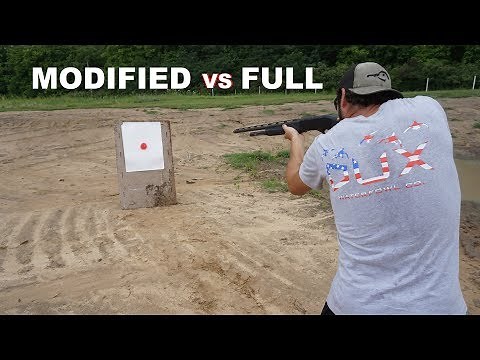 MODIFIED VS FULL CHOKE Shotgun Pattern Testing