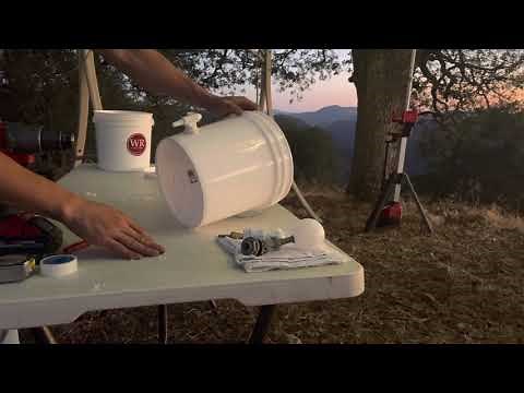 How to install the on/off valve and float on a bucket.