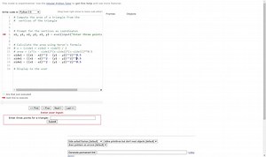 SOLVED:(Geometry: area of a triangle) Write a method that returns the area of a triangle using the following header: public static double getTriangleArea(double[][] points) The points are stored in a 3 -by-2 two-dimensional array points with points [0][0] and points [0][1] for (x 1, y 1) . The triangle area can be computed using the formula in Programming Exercise 2.15 . The method returns 0 if the three points are on the same line. Write a program that prompts the user to enter two lines and di
