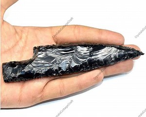 Hand Knapped Black Obsidian Crystal Knife 5.5" Inch, Obsidian Athame, Obsidian Knife, HUNTING KNIVES CUSTOM Handmade, Gift for Her - Etsy