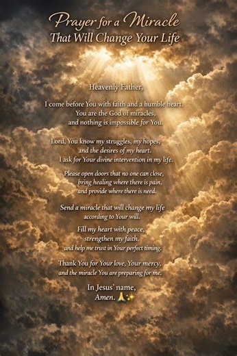 Prayer for a Miracle That Will Change Your Life | Powerful Prayer for Divine Breakthrough 🙏✨