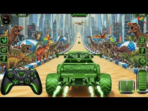 🚨Monster Truck Mega Ramp Extreme Racing - Extreme off-Road Truck Ramp 🔥Crazy Crash Test #13