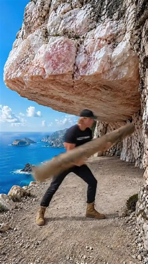 DIY Tiny House Build 🏡 Part 1: Built a Cabin Under a Giant Rock Overhang ##DIY #TinyHouse #tinyhouse