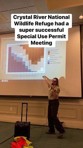 Crystal River National Wildlife Refuge Special Use Permit Meeting was a success! Here our more than 100 attendees are checking in before the meeting starts, talking to our staff and helping themselves with informational brochures to educate the public. Looking forward to an amazing and safe manatee season! #CrystalRiverNWR #crystalrivernwr | Crystal River National Wildlife Refuge Complex