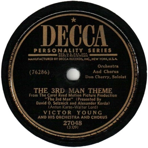 Victor Young And His Orchestra And Chorus - The 3rd Man Theme / Mona Lisa