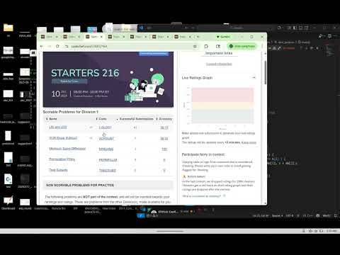 Screencast of codechef starters 216