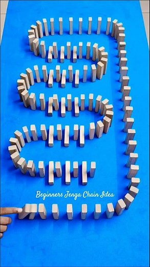 Beginner-Friendly Jenga Domino Run 🎯 #shorts #jenga #chainreaction