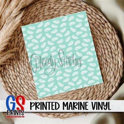 Tropical Teal Fronds Marine Vinyl for Sewing, Embroidery, Upholstery - Etsy