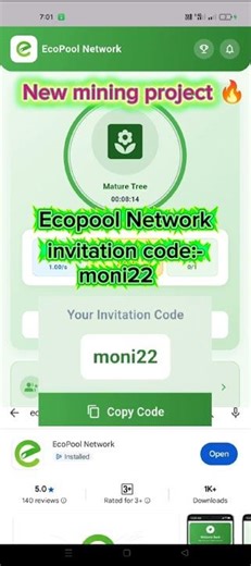 Ecopool network invitation code.#new mining project 🔥#ecopoolnetworkinvitationcode