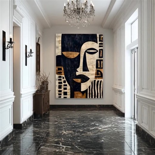 African Mask Abstract Art Canvas, African American Home Decoration, Afrocentric Cultural Wall Decor, Unique Living Room Gift - Etsy