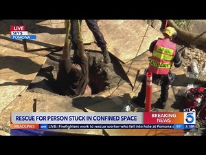 Firefighters rescue man who fell into hole at Pomona construction site