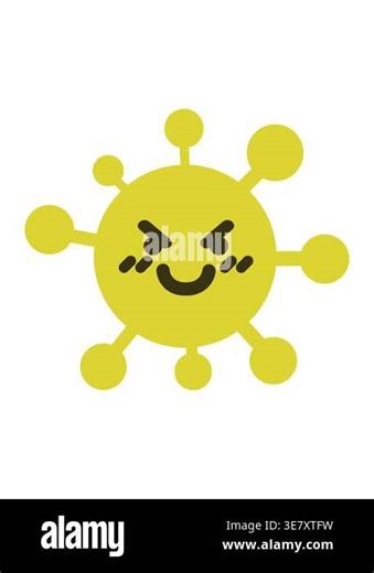 changing color animation of cute mean virus Stock Video Footage - Alamy