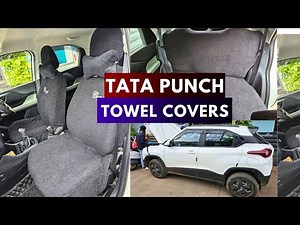 Tata Punch Towel Seat Covers Installation | Cotton Seat Covers For Punch 🔥 6268777684