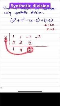 Synthetic division | polynomials