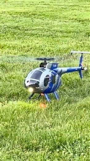 Smooth landing of MD500 FLISHRC RC helicopter