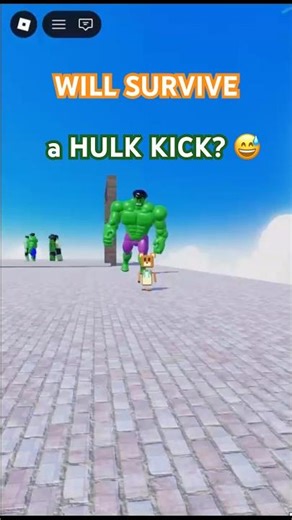 Roblox: Will Super Bear Survive Hulk Kick? 😅 #experiment #gaming #hulk #superbearadventure