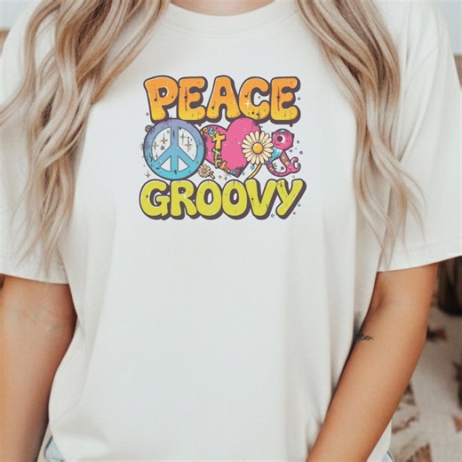 Peace Love Groovy PNG, Retro Hippie Sublimation, S Aesthetic Design, Vintage Peace Sign Shirt, Psychedelic Vibes, Digital Download - Etsy