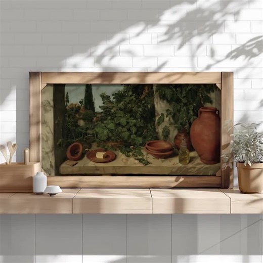 Tuscan Kitchen Still Life Art: Rustic Mediterranean Decor (TV & Printable) - Etsy