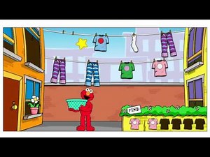 Sesame Street Elmo Laundry Game Compilation Fun Baby Fun Fun