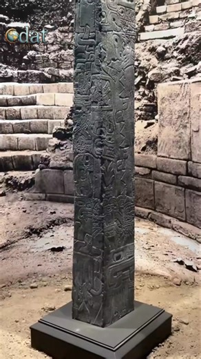 Tello Obelisk, Granite Monolith from Ancient Chavín Culture of Peru #Peru #tello #obelisk #ancient
