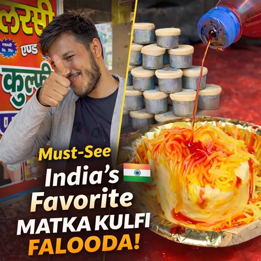 Watch how traditional Indian matka kulfi falooda is made | Street food India | India’s most loved frozen dessert