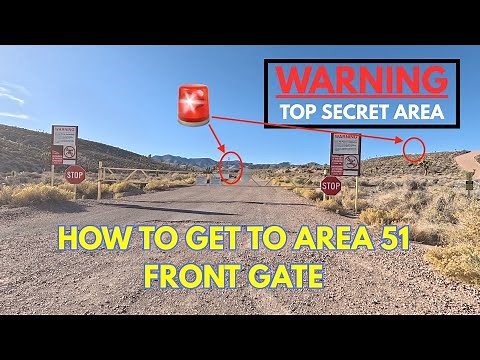 How to Get Into Area 51 | Directions to Area 51 & Camo Dudes | Full Driving Video of Road in 4K