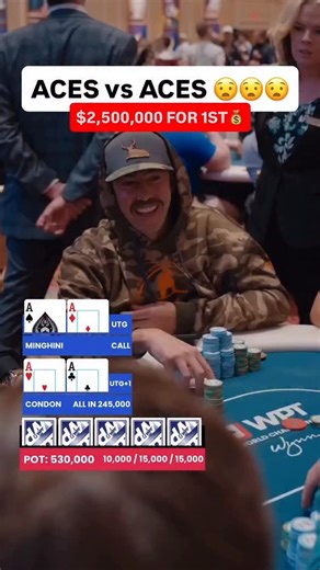 HE CAN’T EVEN WATCH as his opponent FREEROLLS HIM ON THE BUBBLE in the $10,400 WPT World Championship 🤢 #wpt #poker #casino | World Poker Tour (WPT)