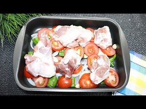 طريقة عمل لحم خروف مشوي بالفرن & وجبة عشاء سهله وشهيه