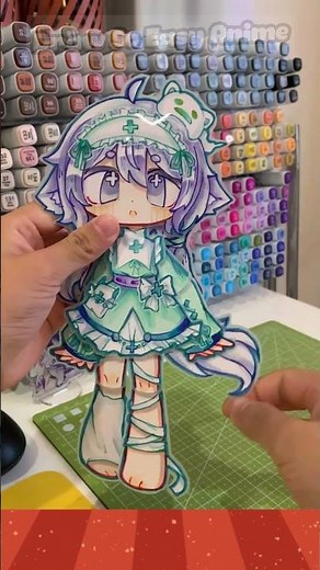 DIY paper doll Puppet Gacha #drawsoeasyanime #paperdolls #papercraft #creative #creativepapercraft