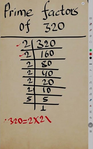 Prime Factors of 320 l Prime Factorization of 320