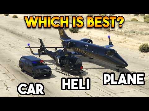 GTA 5 ONLINE : FIB CAR VS FIB VS HELI VS FIB PLANE (WHICH IS BEST?)