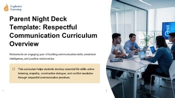 Parent Night Deck Template Respectful : Editable PPT Lesson