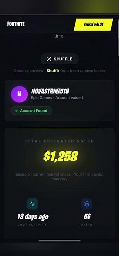 Find out the value of your inventory #epicgames #fortnite #tutorial