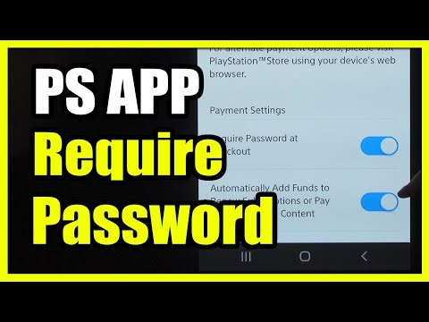 How to Require Password on Store Purchases on PS APP Phone (PS4 or PS5)