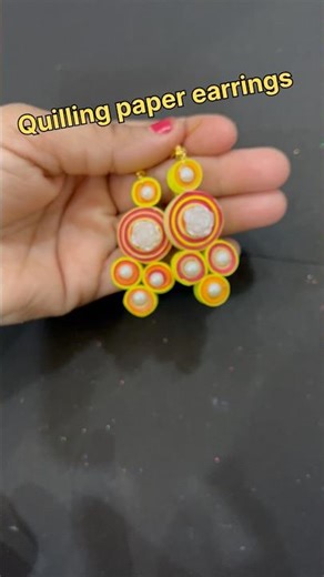 Paper quilling earring -quilling designs you wont believe!#shorts #handmade #ytshorts