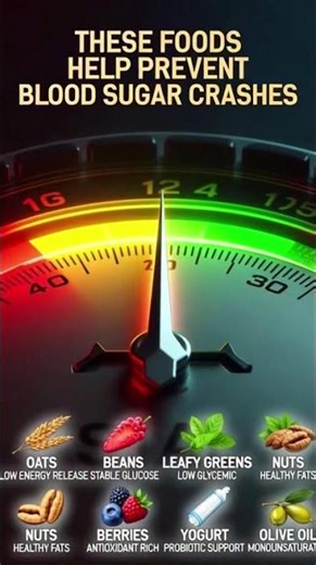 These Foods Help Prevent Blood Sugar Crashes #health #science #shorts